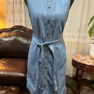 J. Crew Indigo Denim Midi Dress